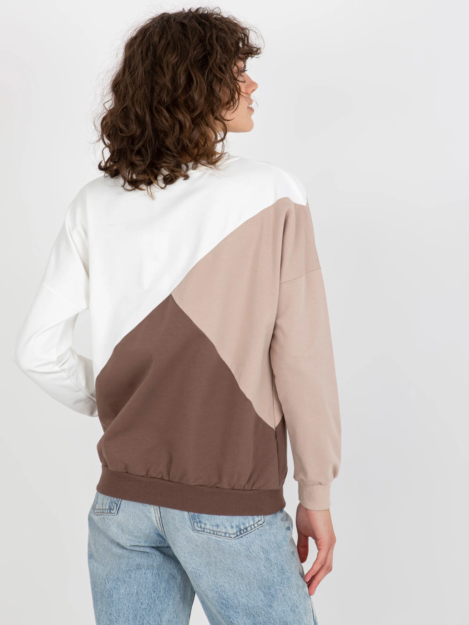 Mikina RV BL 8463.41P bílo-hnědá jedna velikost (obrázek 5)