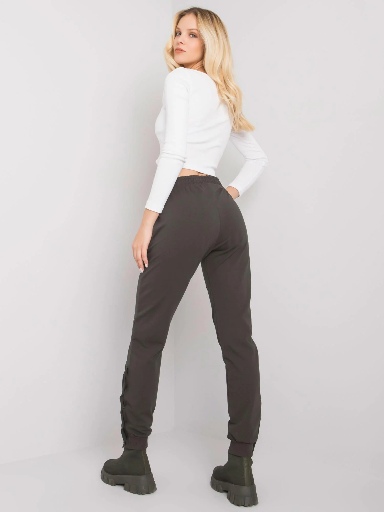 Tepláky RV DR 7365.17P tmavá khaki S/M