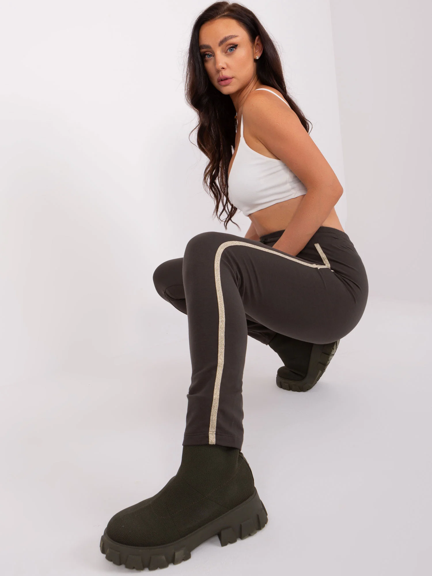 Tepláky RV DR 8518.08P tmavá khaki XL
