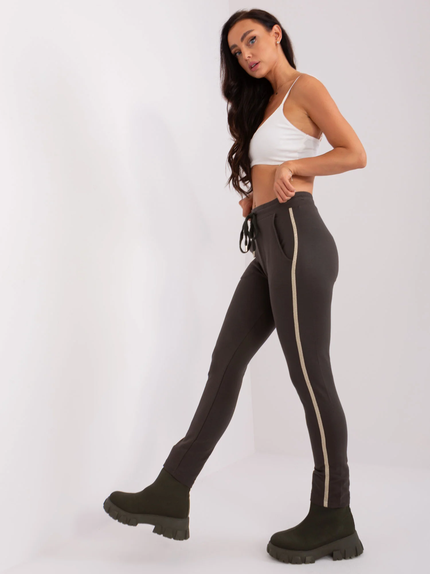 Tepláky RV DR 8518.08P tmavá khaki XL (obrázek 12)