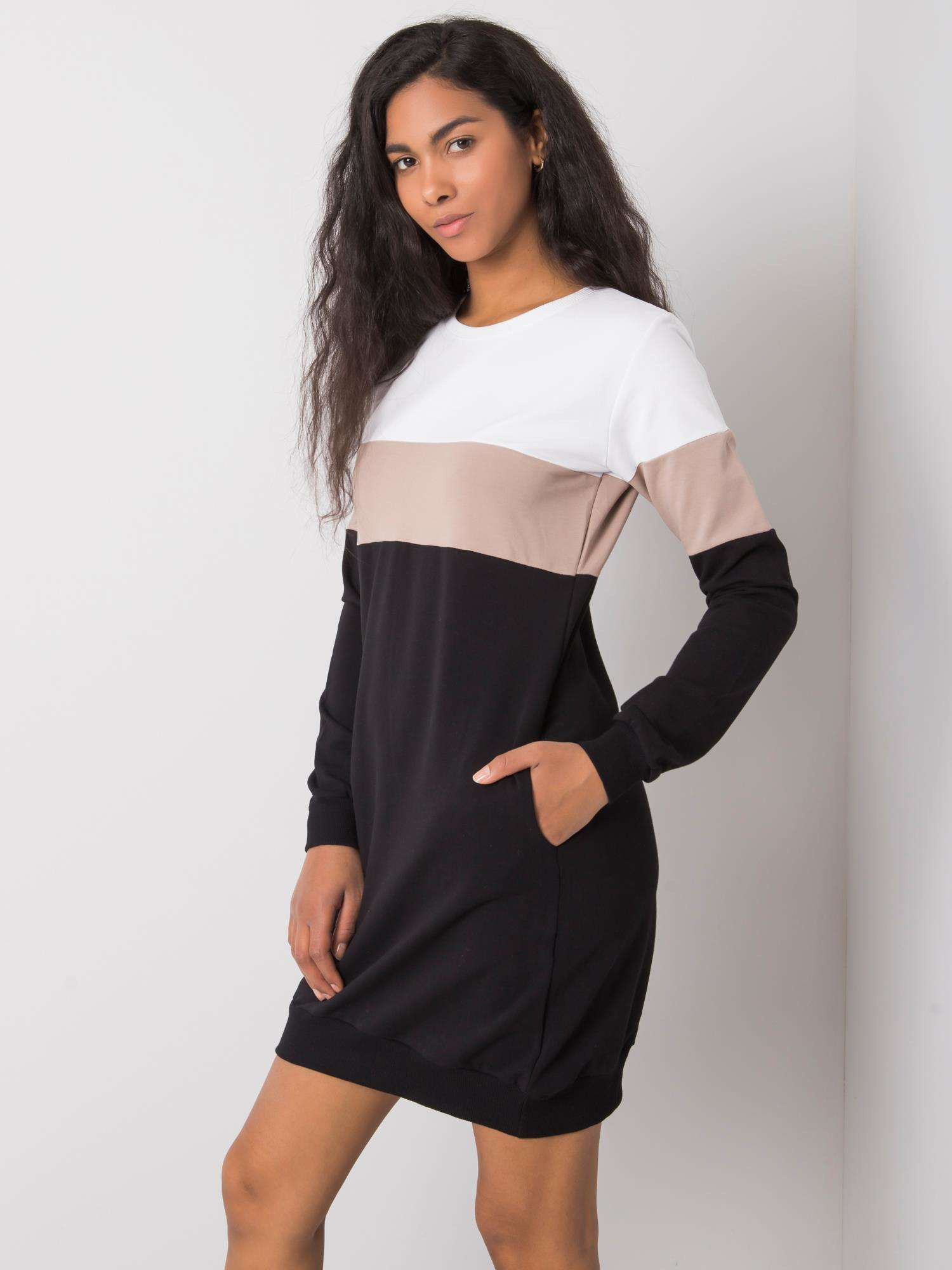 Šaty RV SK 5869.04 bielo-čierne M