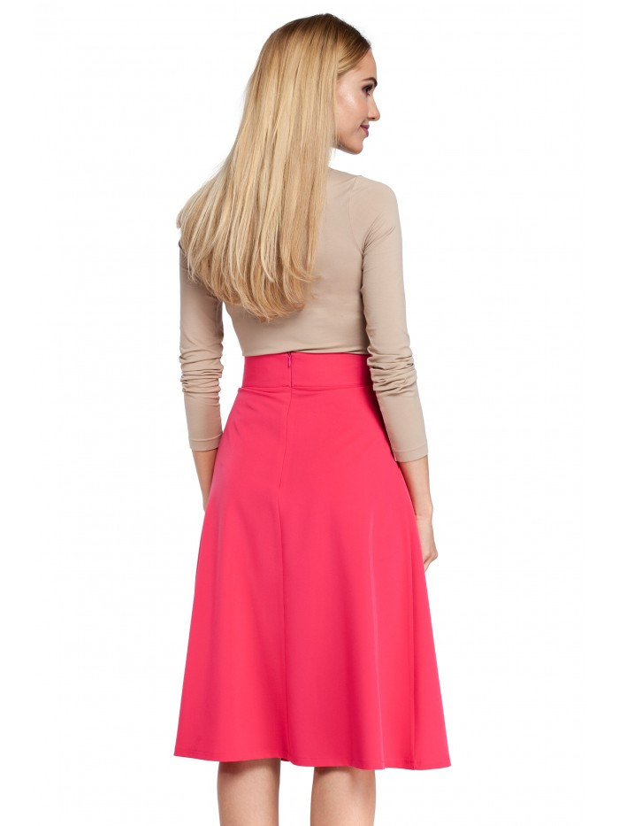 model 18002383 Dámská midi sukně růžová - Moe Velikost: EU S