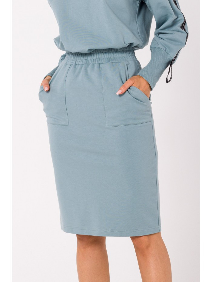 Vypasovaná sukně s kapsami model 18383169 - Moe Velikost: EU XXL