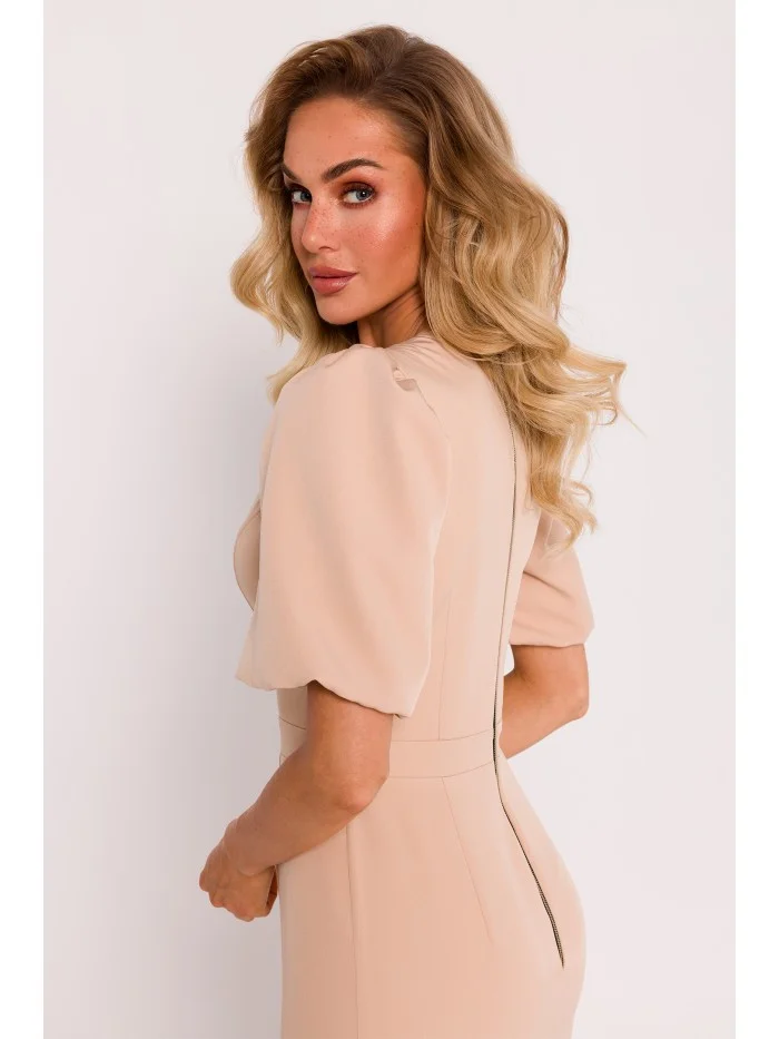 M779 Šaty Bustier - béžové EU XL (obrázek 5)