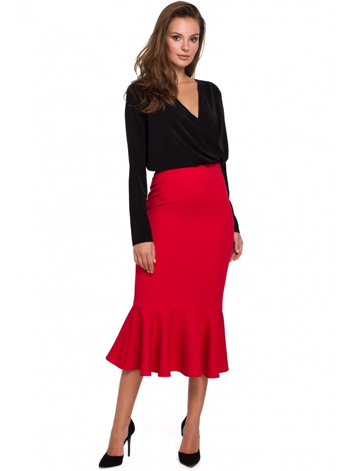 tužková sukně červená model 18002471 - Makover Velikost: EU XL