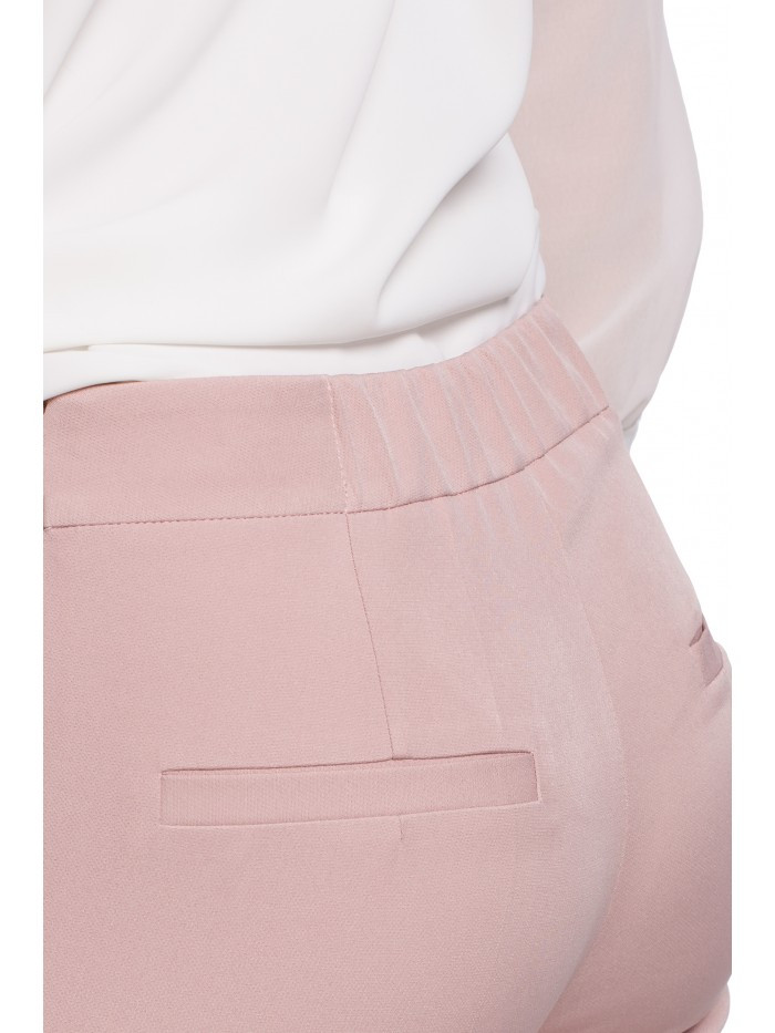 model 18002674 Kalhoty s úzkými nohavicemi - krepová růžová EU M