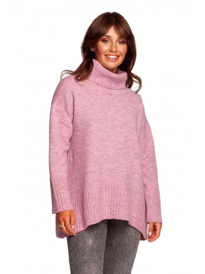 BK086 Turtleneck pullover sweatshirt - powder EU S/M