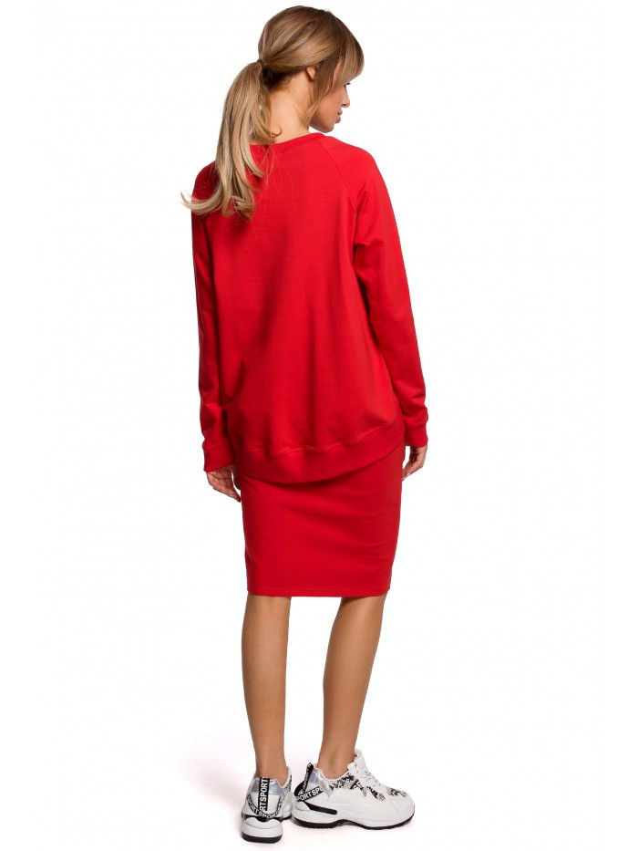 tužková sukně s pruhem s logem červená model 18002590 - Moe Velikost: EU M