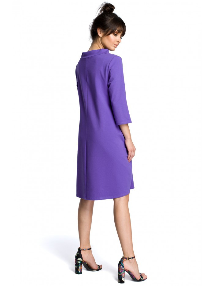 model 15097728 Oversized šaty s páskem na zavazování fialové EU S - BE