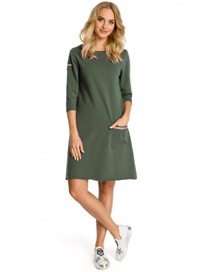 Trapézové šaty s pruhy - zelené EU S model 15097066
