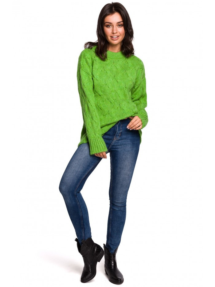 Pletený svetr zelený model 18002259 - BeWear Velikost: EU S/M