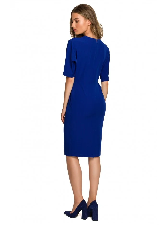 S313 Zavinovací šaty - královská modř EU S (obrázek 3)