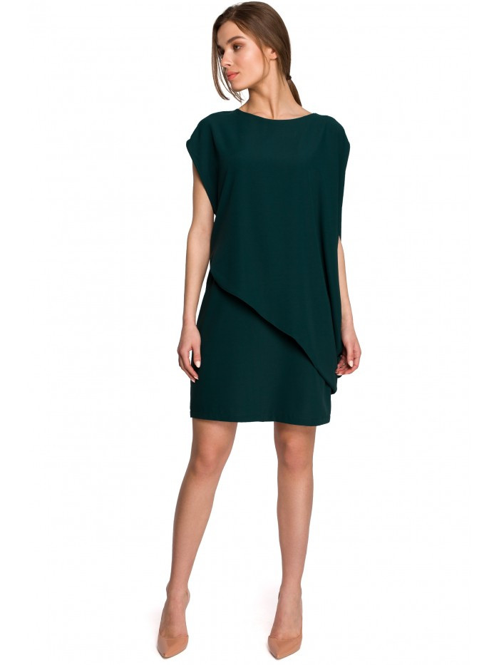 S262 Vrstvené šaty - zelené EU XL