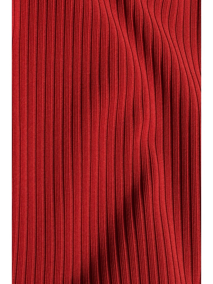 Maxi šaty s rozparkem na - červené EU XXL model 15106629
