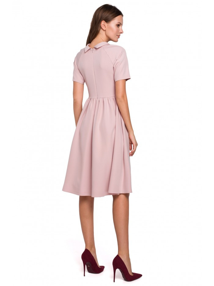 Šaty s výstřihem - růžové EU L model 15103445
