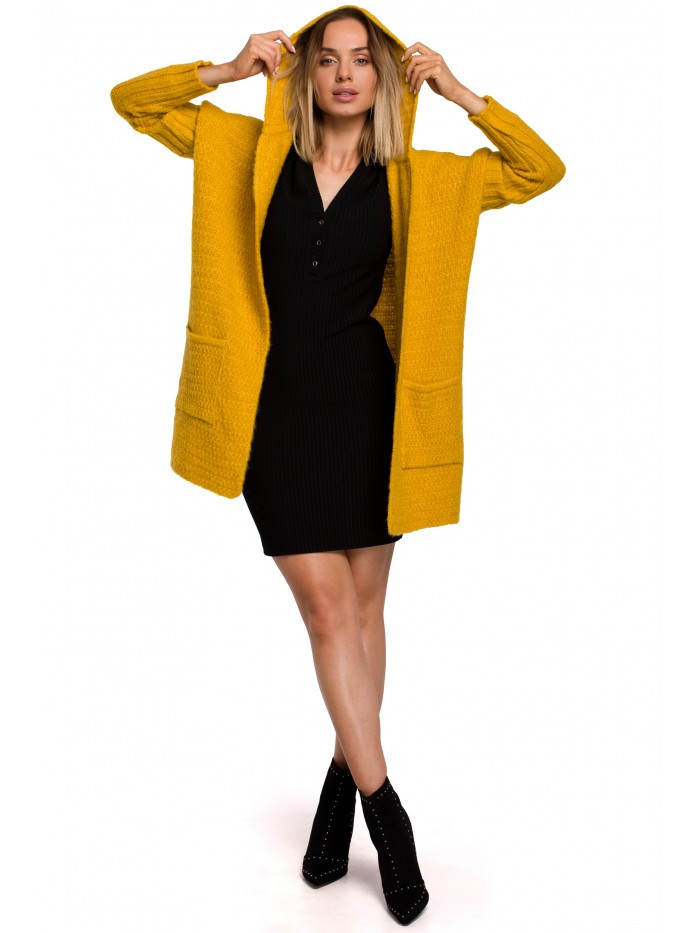 Pletený svetr s kapucí model 18002995 - Moe Velikost: EU S/M