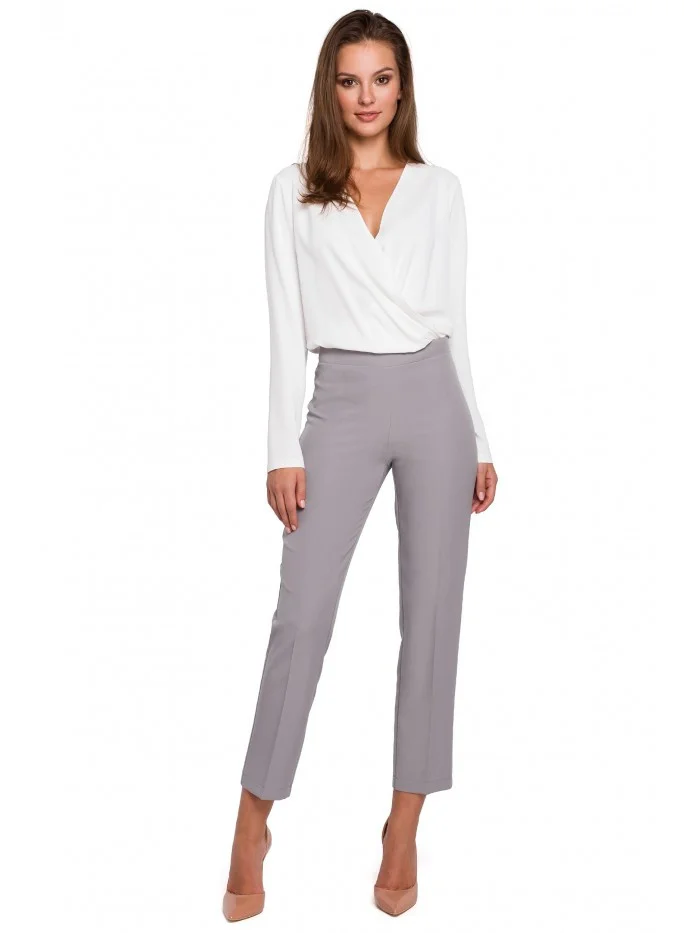 K037 Zavinovací halenka - ecru barva EU L (obrázek 4)