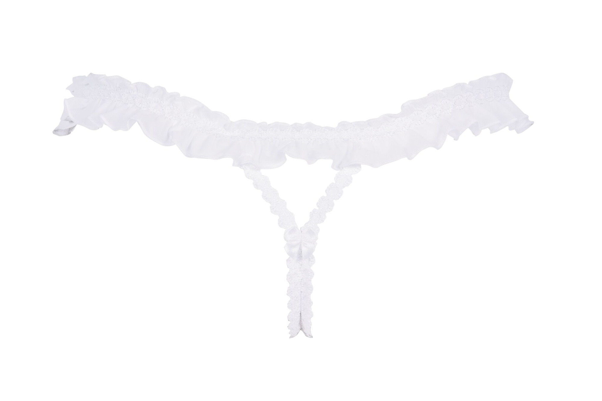 Erotické kalhotky Igazi bílé - Andělé nikdy nehřeší XS