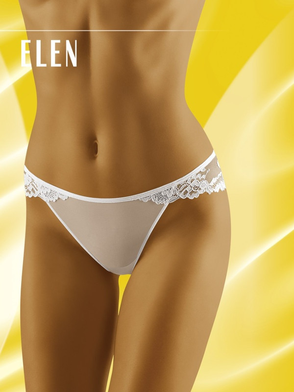 Dámské kalhotky Elen White - Wol-Bar XL