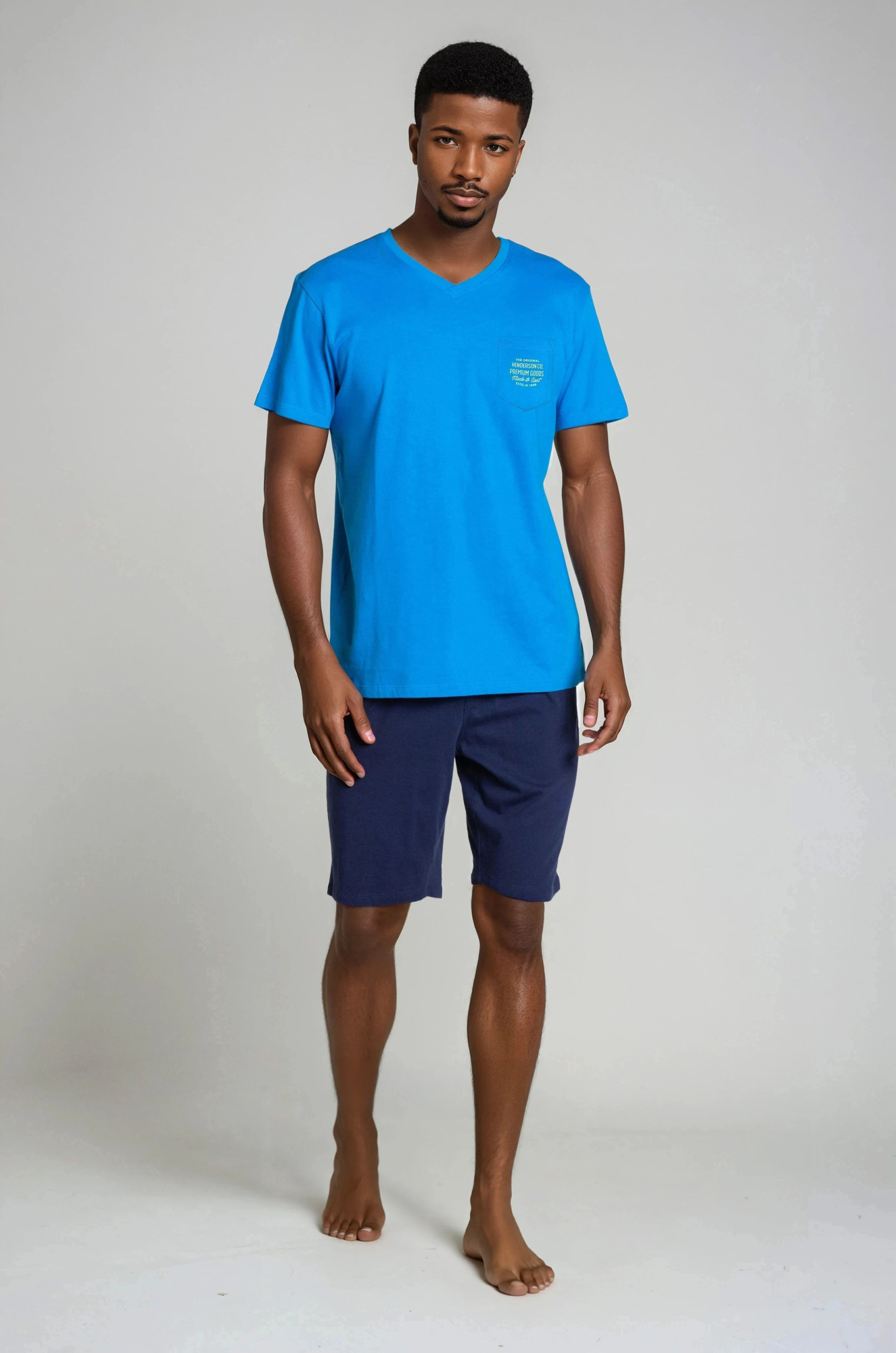 Pyžamo Dodge 38882-55X Modrá a tmavo modrá - Henderson M