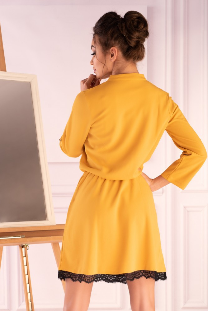 Levně Jentyna Žluté šaty - Merribel XL