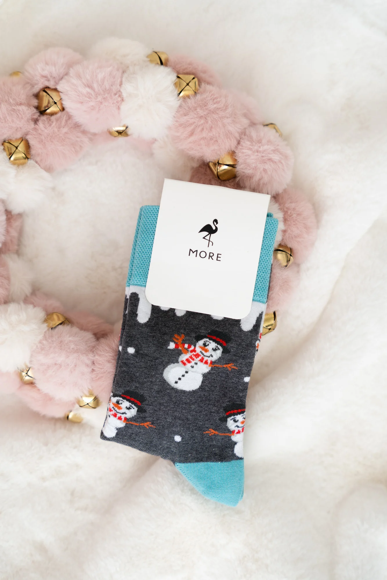 Ponožky Snehuliaci 079-244 Melange Grey - Viac 39/42