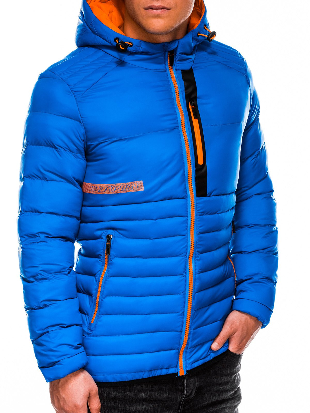 Pánská bunda Ombre Jacket C372 Modrá L