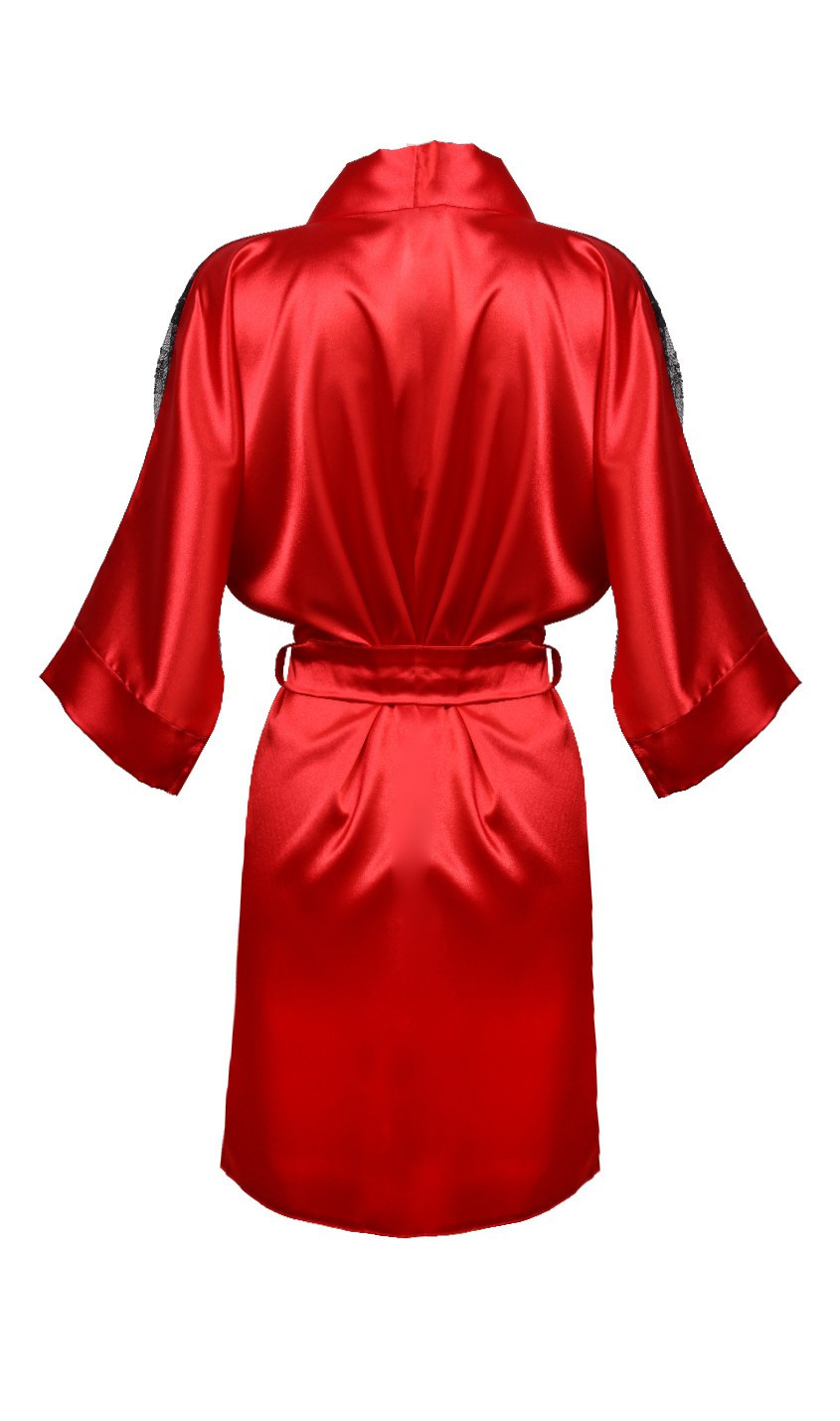 DKaren Housecoat Barbara Red 2XL červená