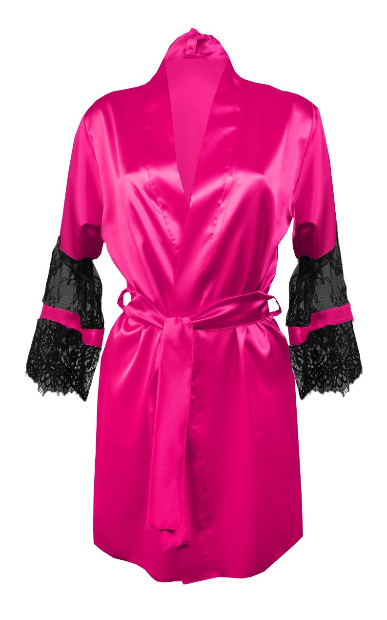 Dámský župan DKaren Housecoat Beatrice Dark Pink 2XL tmavě růžová