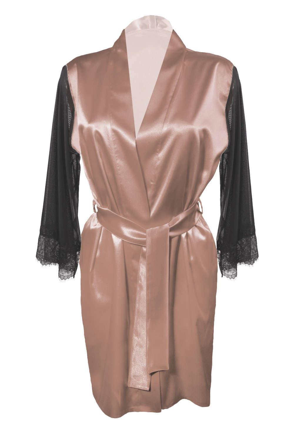 DKaren Housecoat Bonnie Light Beige Velikost: XL, Barva: světle béžová