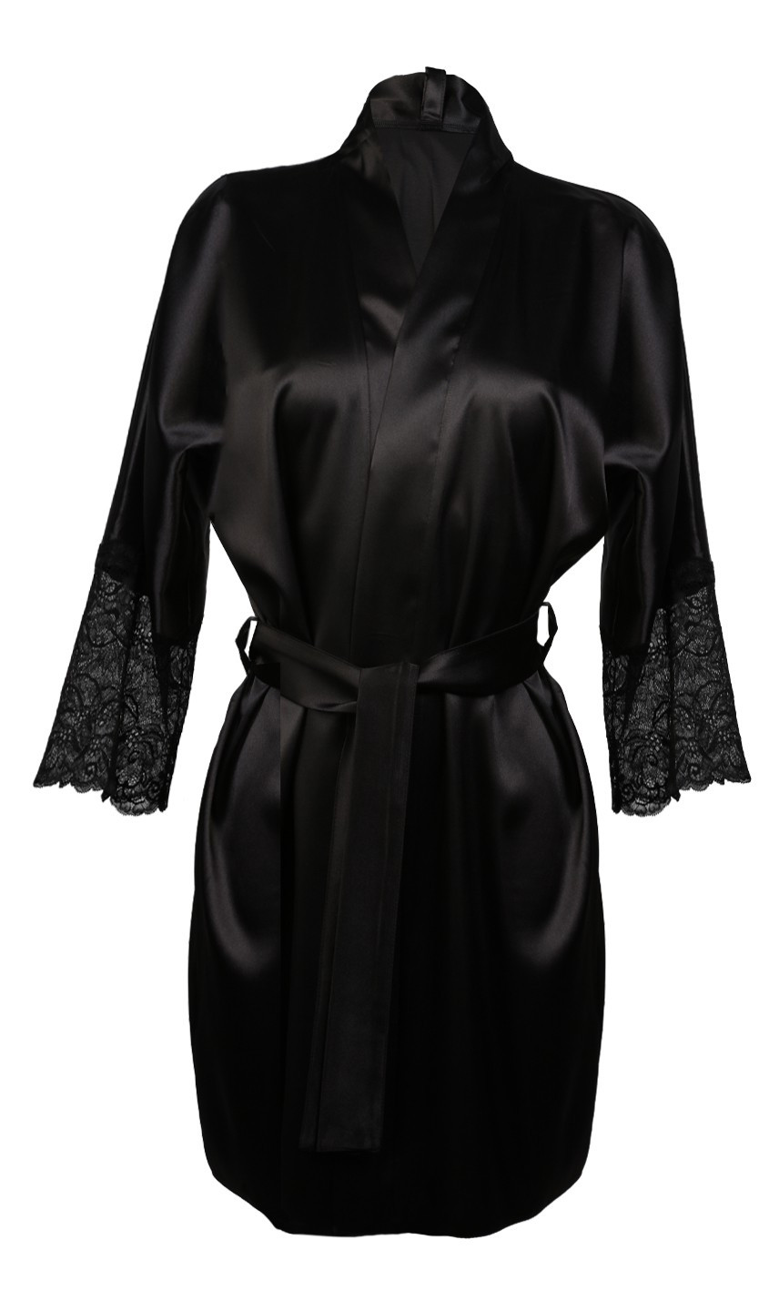 Dámský župan Housecoat model 16664236 Black M černá - DKaren