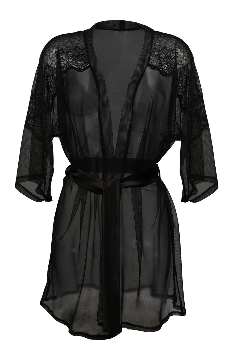 Dámský župan Housecoat model 16664250 Black XL černá - DKaren