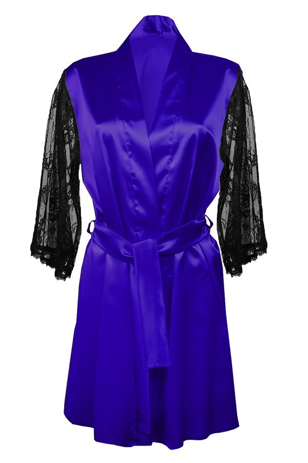 Housecoat model 18227700 Blue - DKaren Velikost: L, Barva: Modrá
