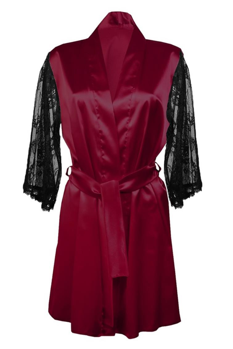 DKaren Housecoat Elizabeth Crimson L Crimson
