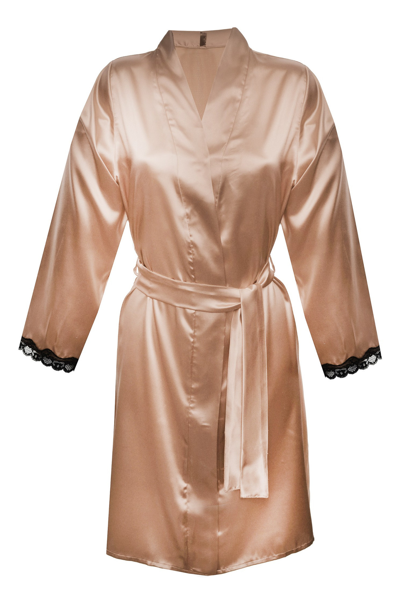 DKaren Housecoat Nancy Light Beige Velikost: XL, Barva: světle béžová