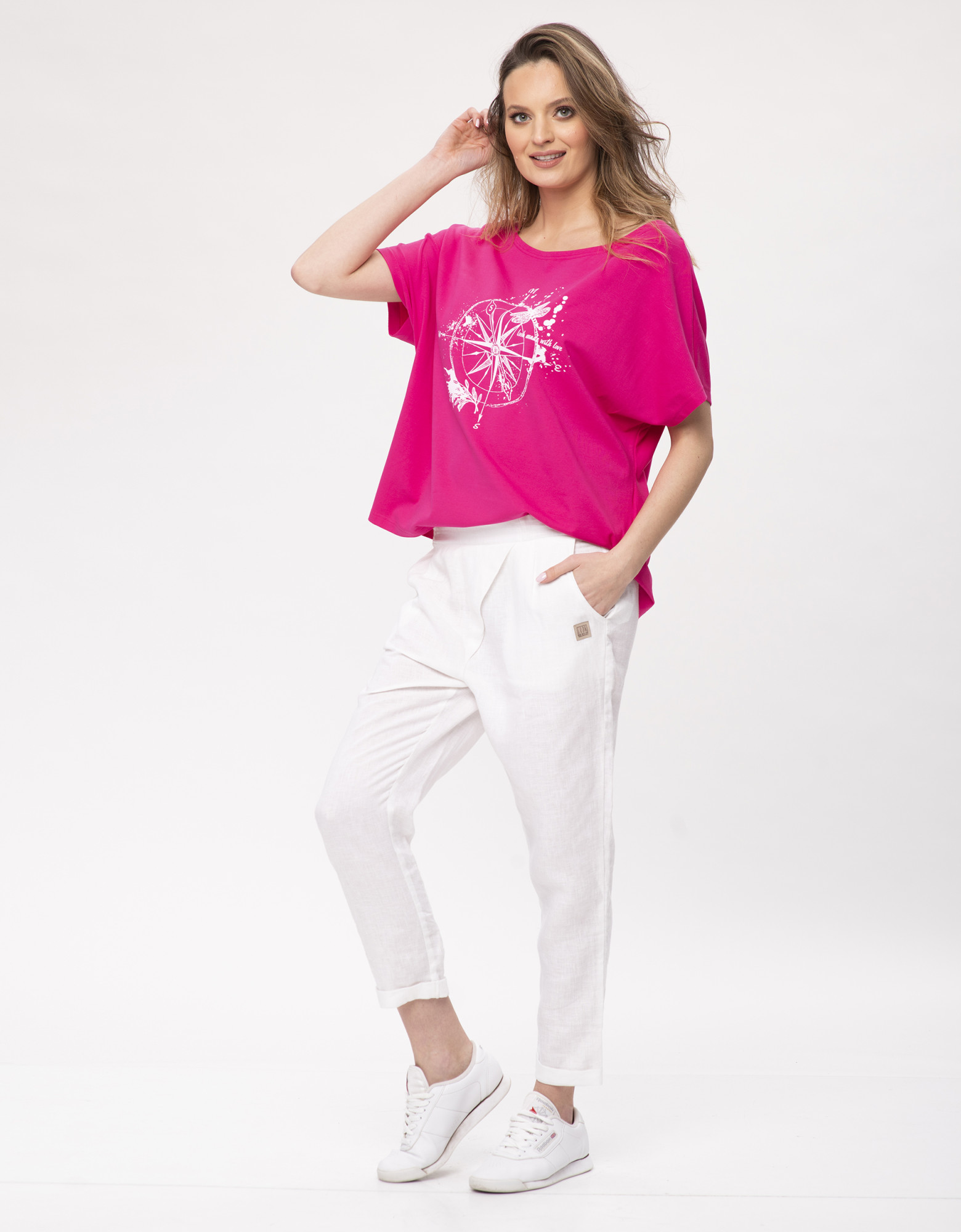 Tričko 114 model 16680284 Pink - LOOK MADE WITH LOVE Velikost: M/L, Barva: růžová