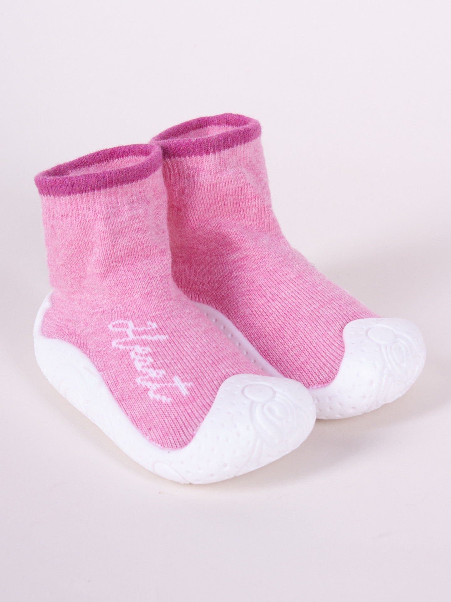 Dětské dívčí ponožky s podrážkou Pink 22 model 16703495 - Yoclub