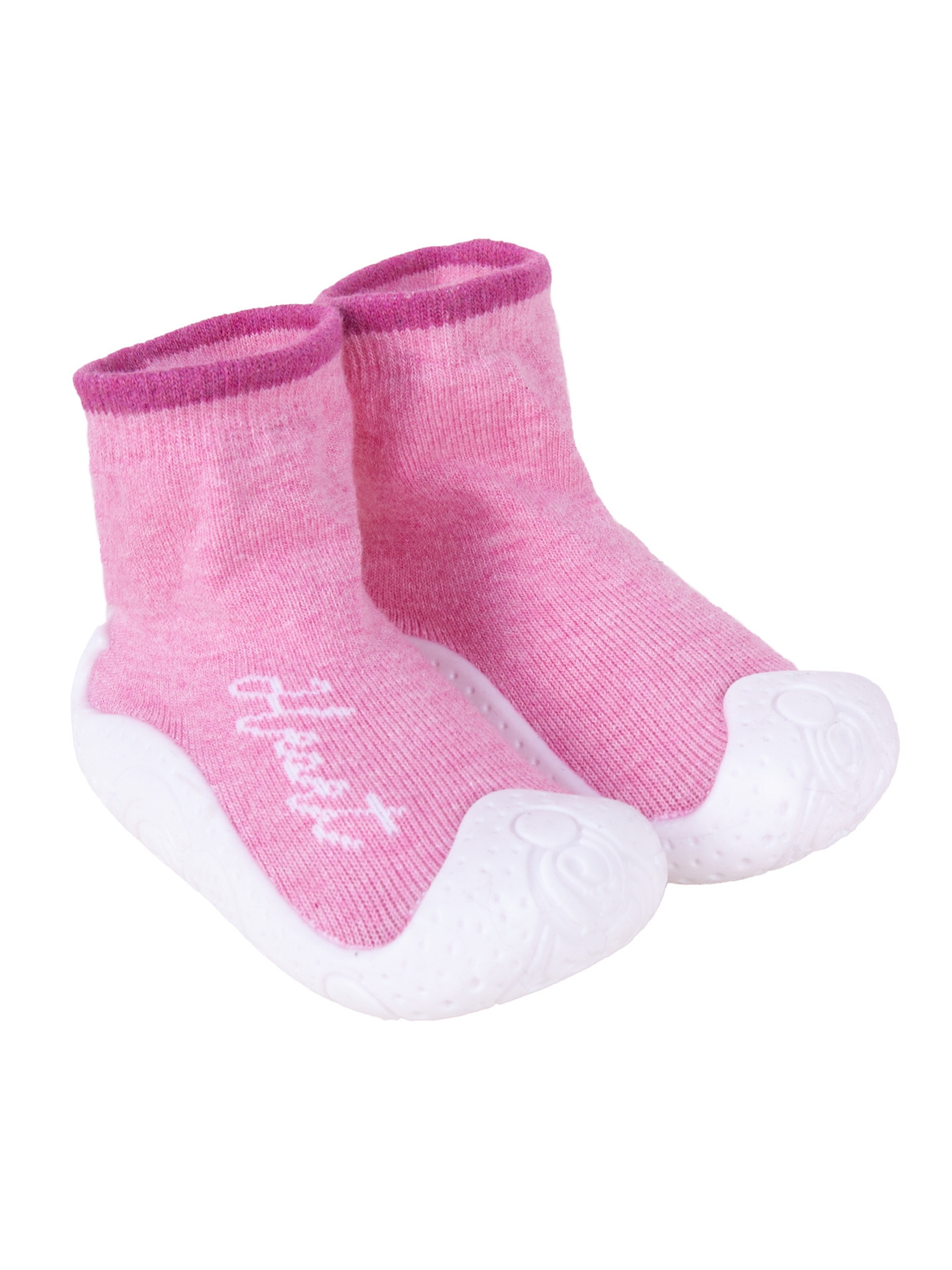 Yoclub Dětské dívčí protiskluzové ponožky s gumovou podrážkou OBO-0136G-AA0B Pink 23