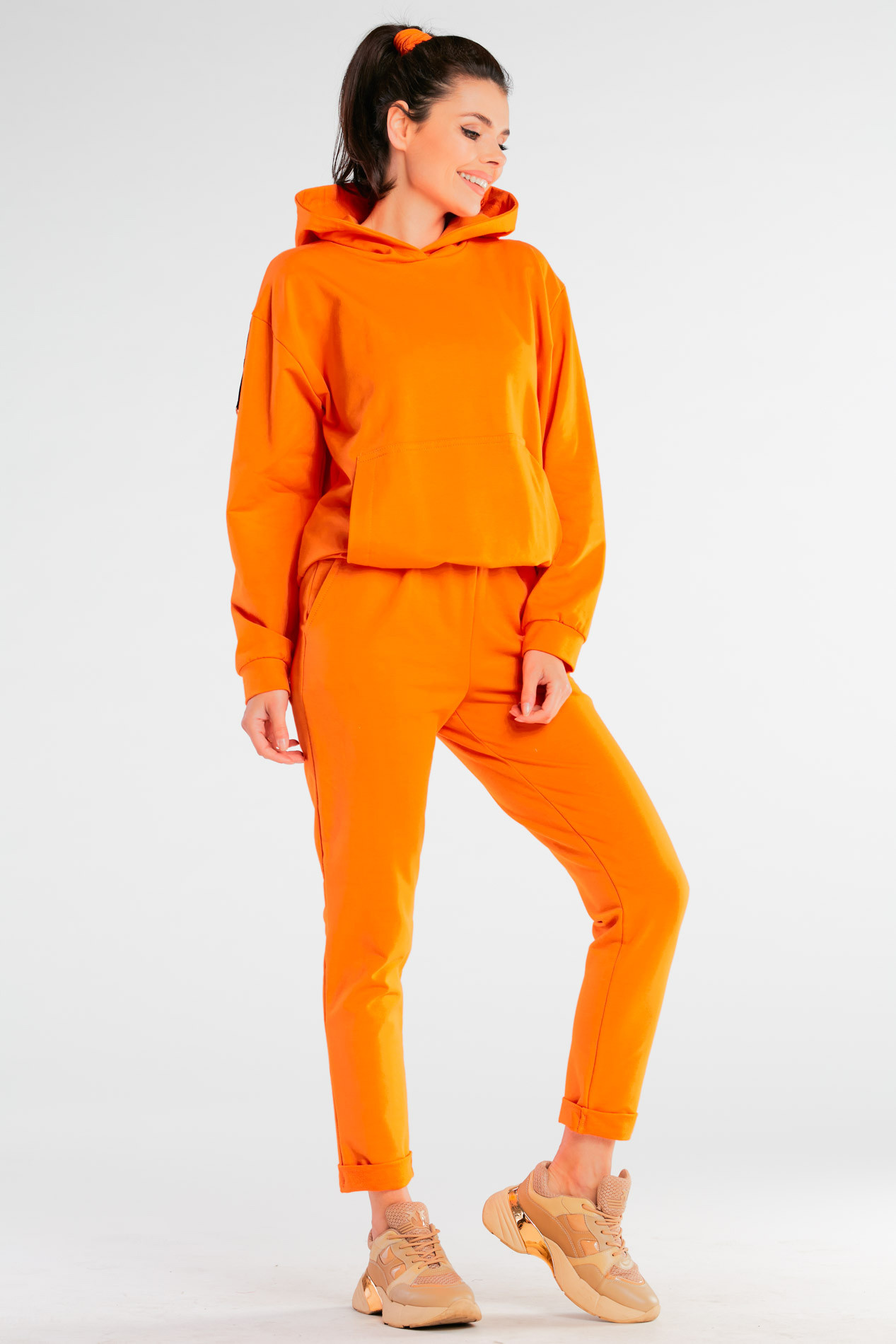 Mikina s kapucí model 17221857 Orange S/M - Infinite You