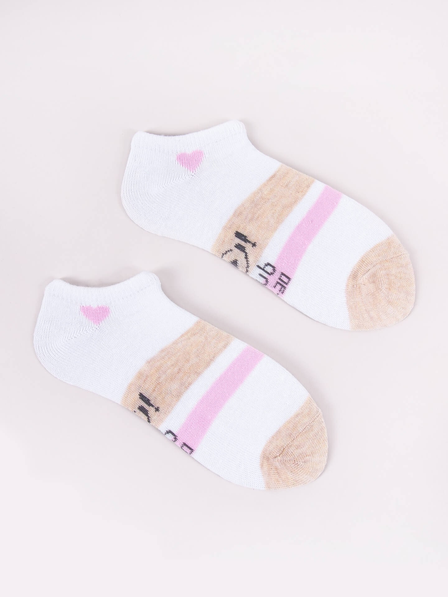 Yoclub Dívčí kotníkové bavlněné ponožky Vzory Barvy 6-pack SKS-0008G-AA00-001 Vícebarevné 20-22