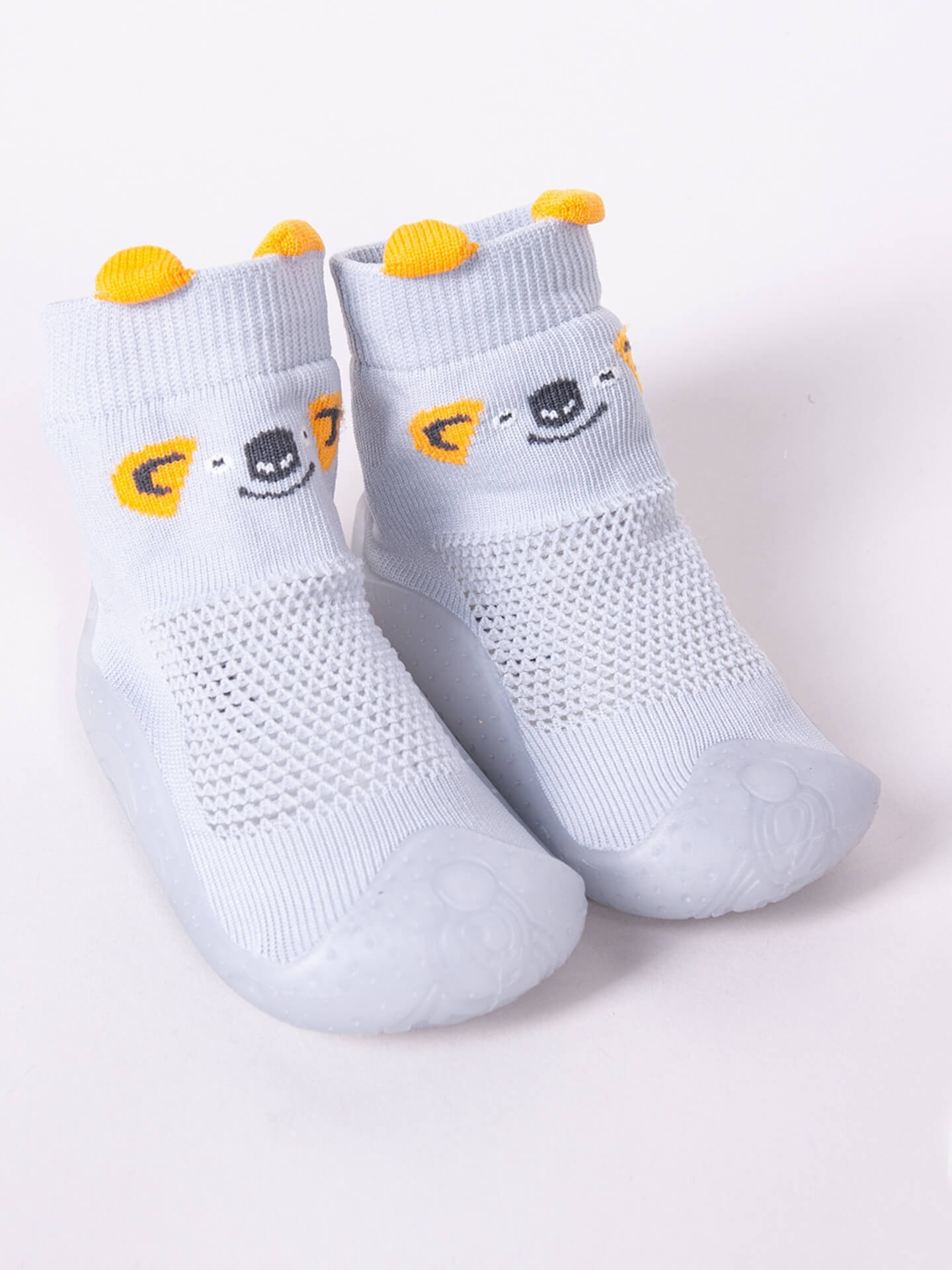 Yoclub Dětské chlapecké protiskluzové ponožky s gumovou podrážkou OBO-0172C-2800 Grey 23