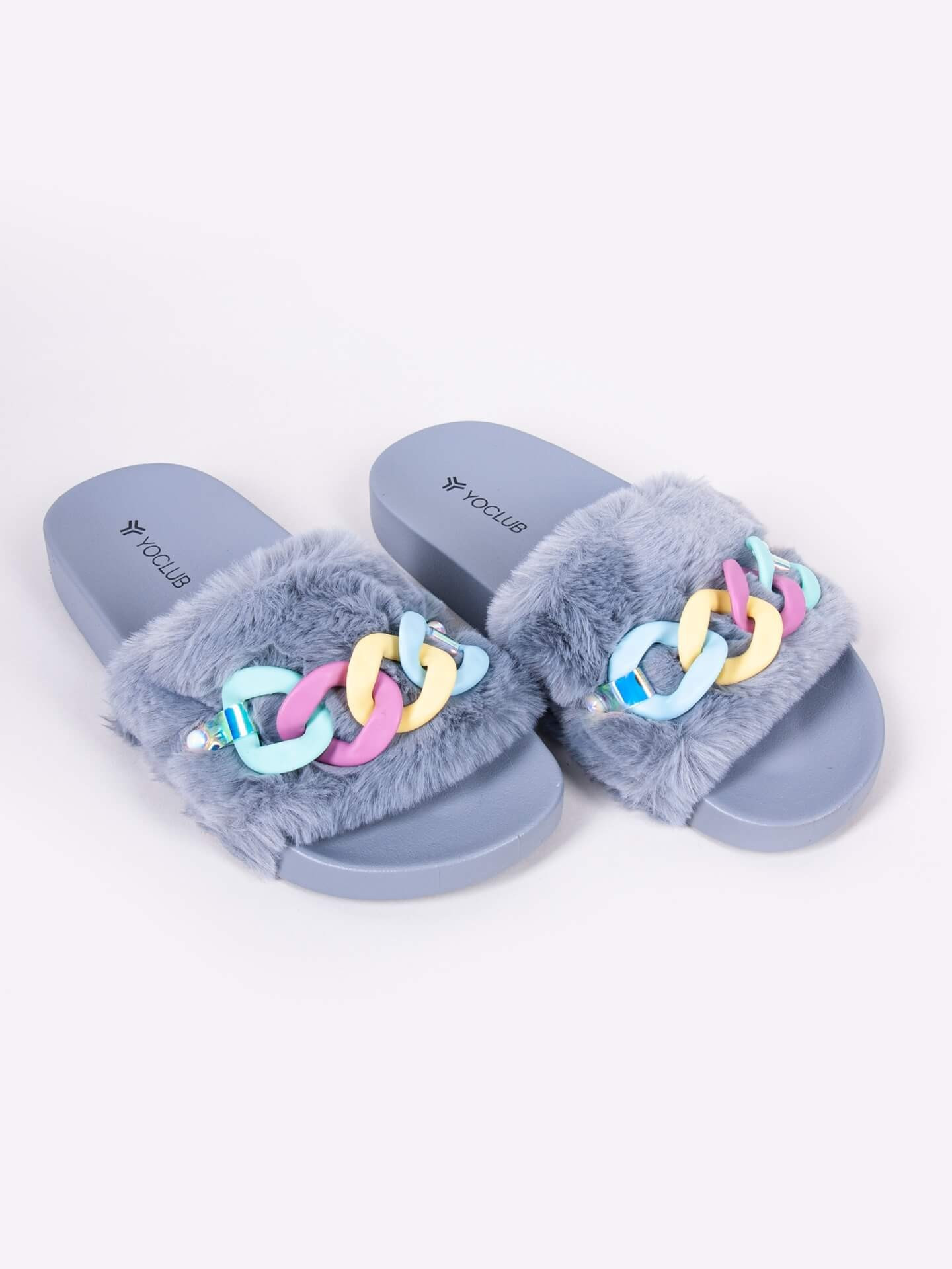 Yoclub Dámské sandály Slide OKL-0067K-2800 Grey 36