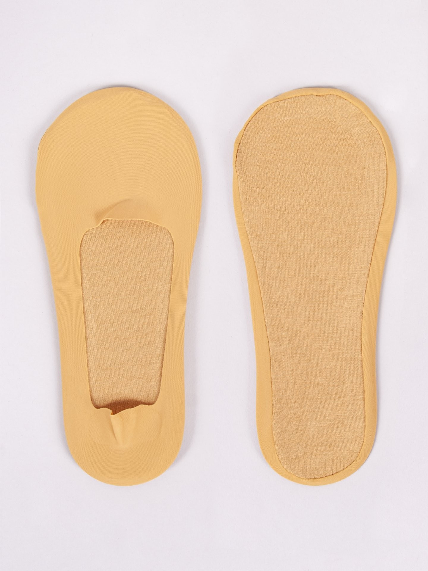 Yoclub Dámské nízké ponožky s laserovým střihem, 3 balení SKB-0060K-5100 Mustard 36-41