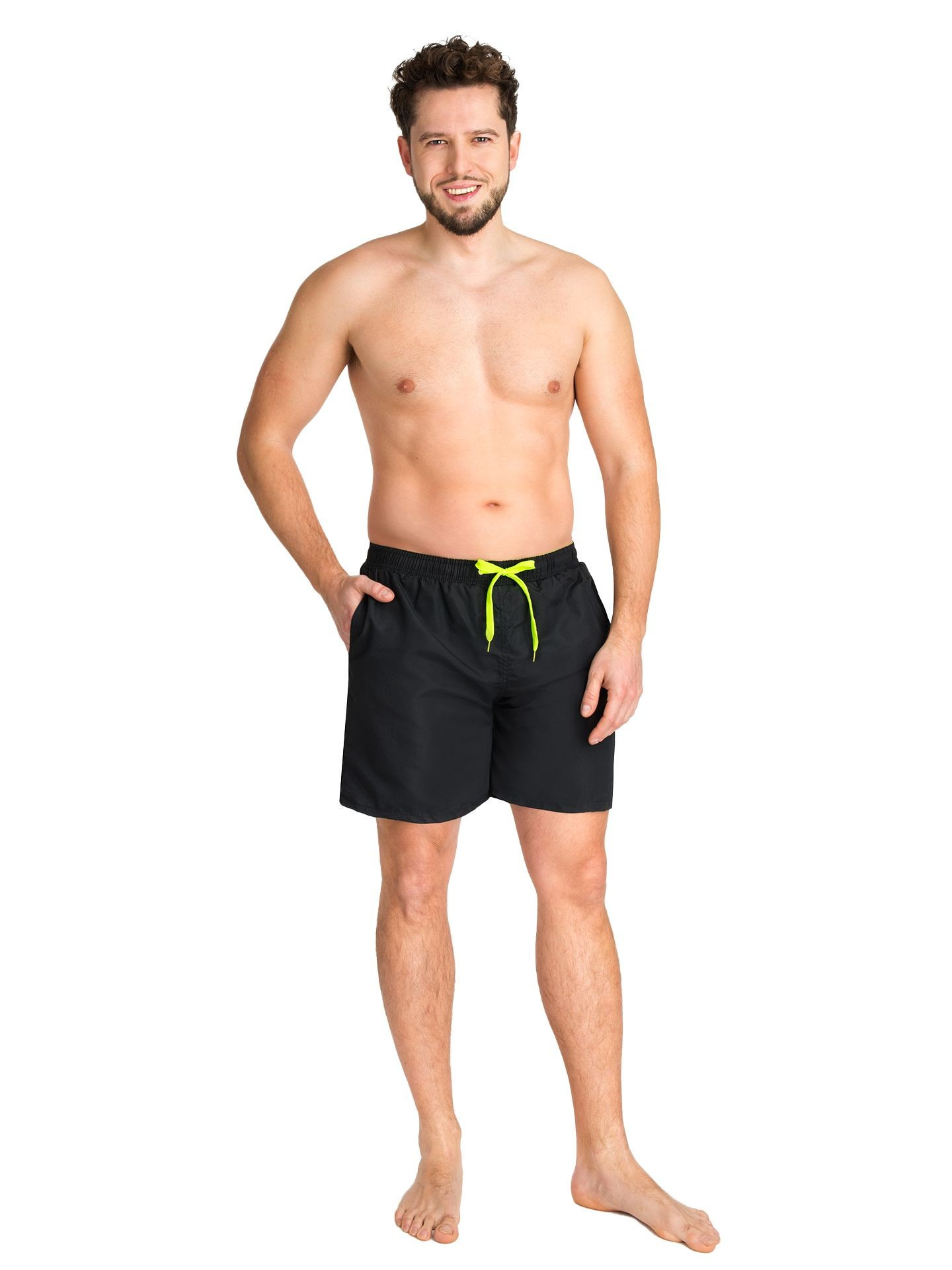 Yoclub Men's Beach Shorts LKS-0040F-A100 Black XXL