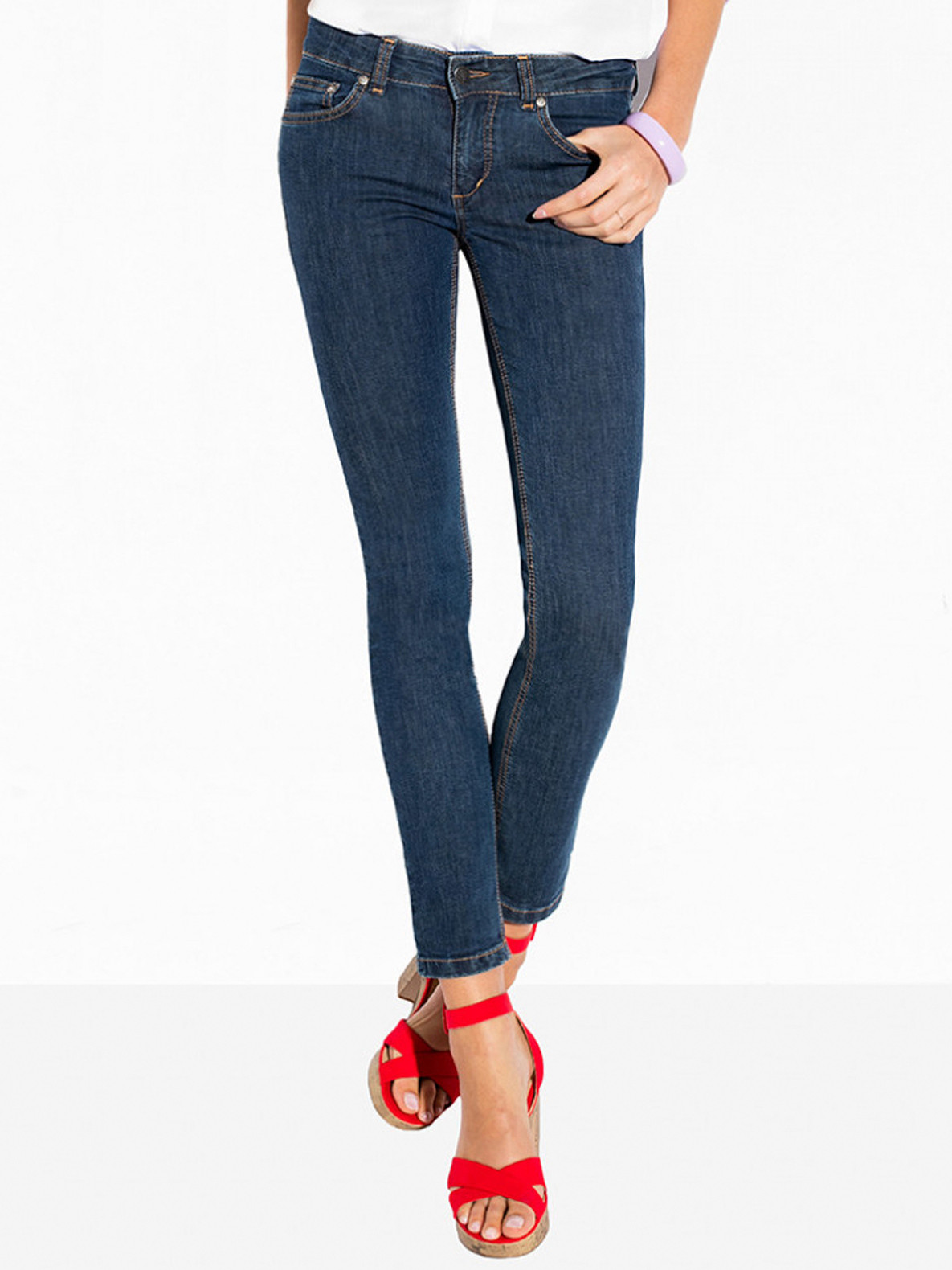 Dámské kalhoty Jeans model 17428913 Navy Blue - L`AF Velikost: 34
