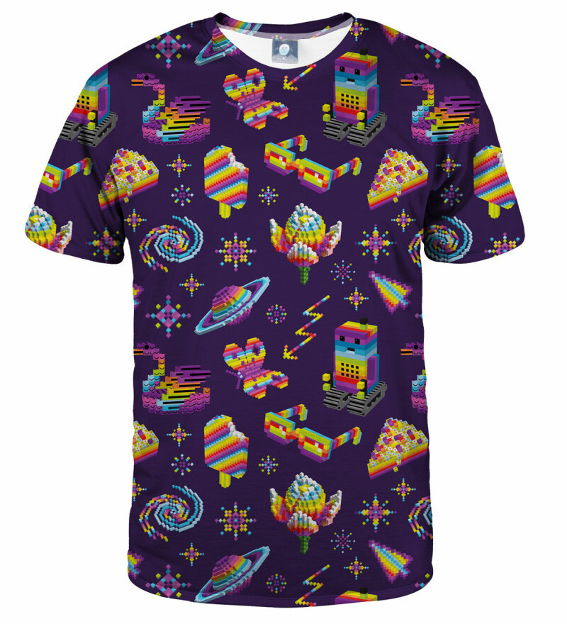 Aloha From Deer Pixel Perfect T-Shirt TSH AFD345 Purple XL
