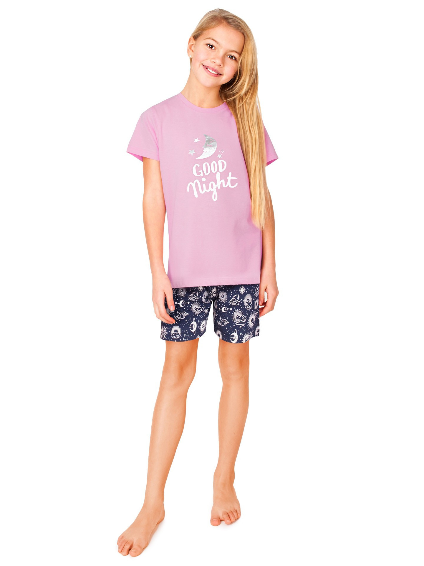 Dívčí krátké bavlněné pyžamo model 17534714 Vícebarevné 110116 - Yoclub