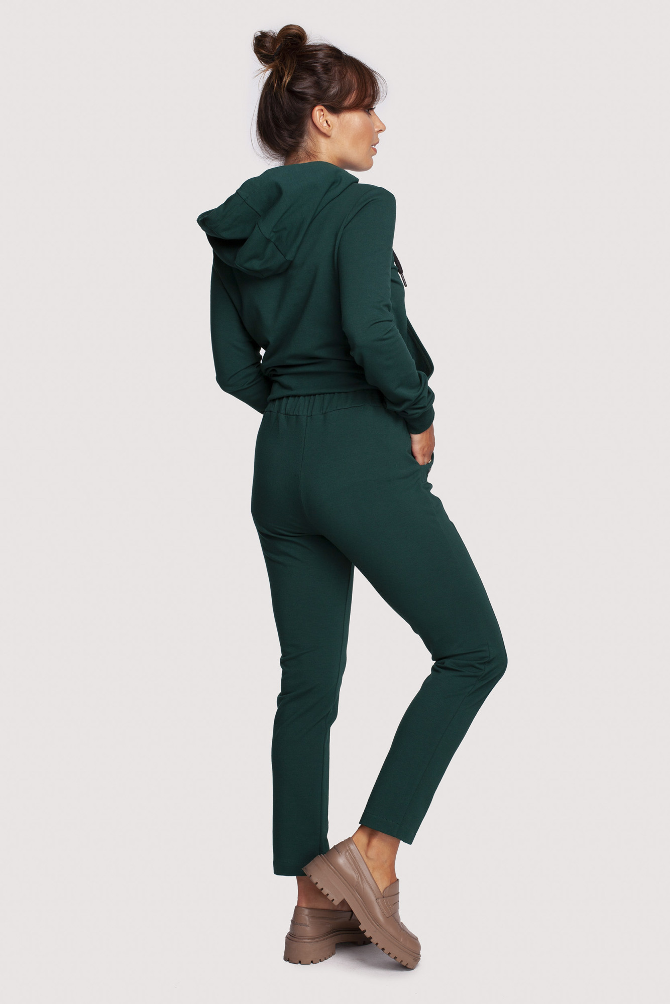BeWear Kalhoty B243 Tmavě zelená XL