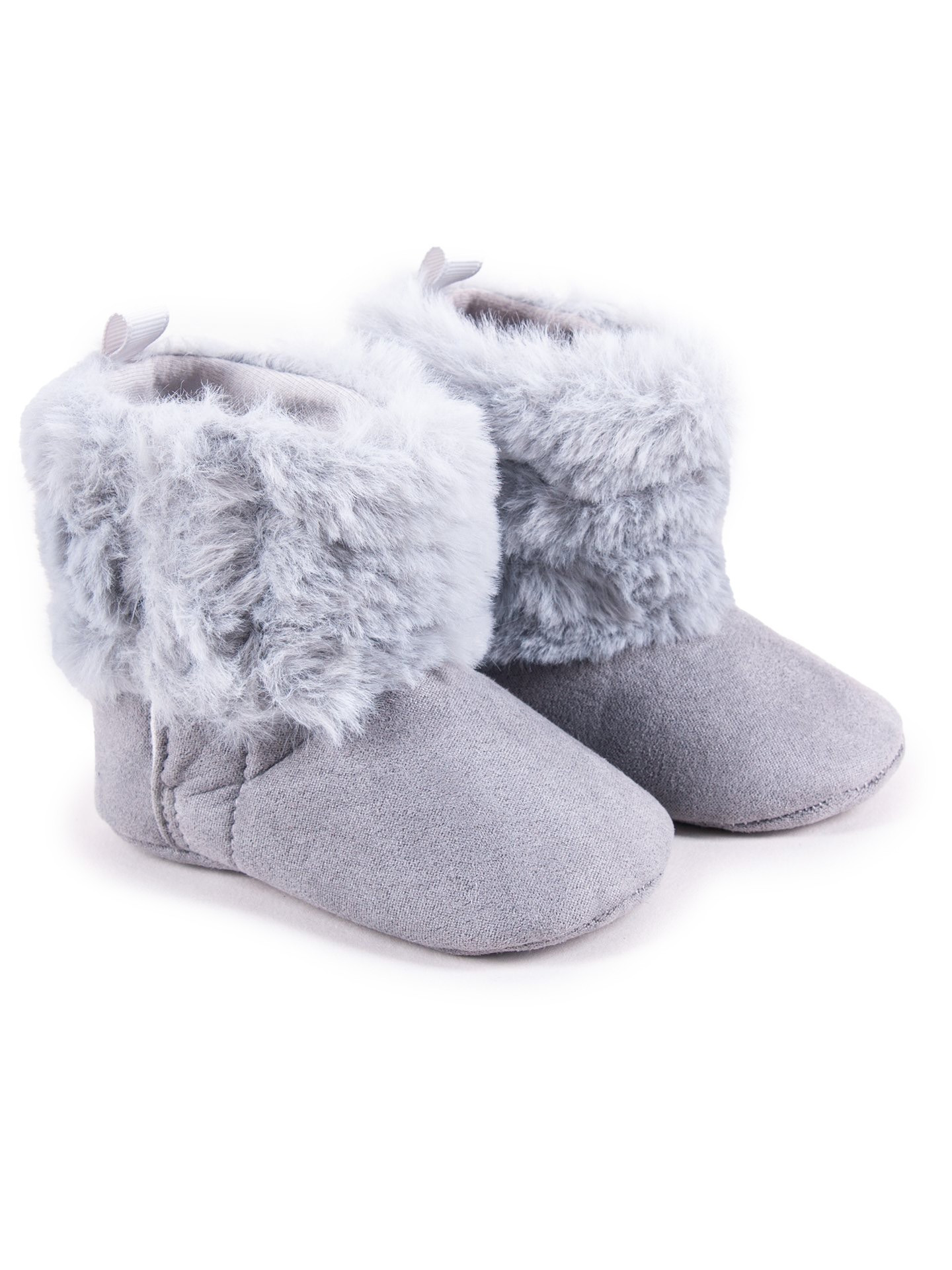 Yoclub Dívčí boty na suchý zip OBO-0188G-2800 Grey 0-6 měsíců