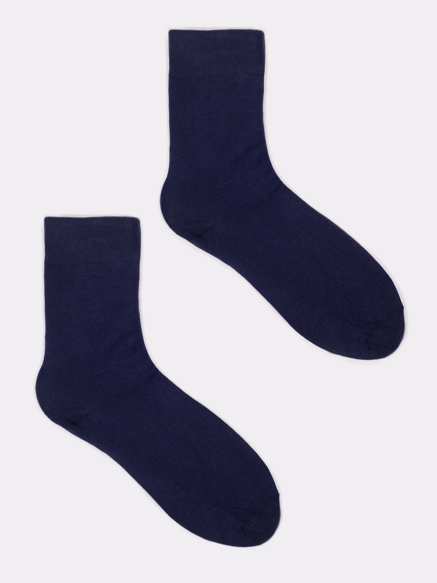Yoclub Pánské hladké ponožky v námořnické modré barvě, 6 balení SKA-0055F-1900 Navy Blue 39-42